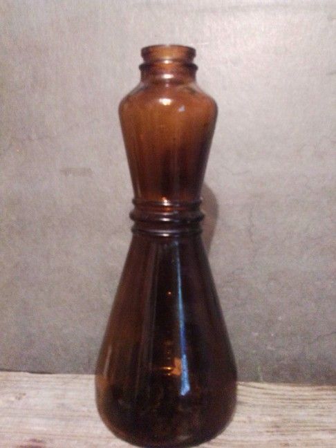 Vintage Crisco Bottle Brown Amber.