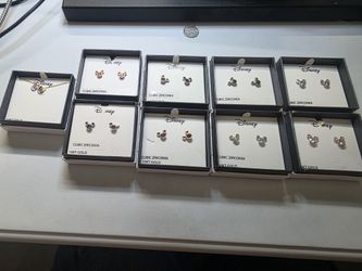 10K Solid Gold Disney Mickey Mouse Earrings and Pendants