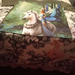 Fairy Princess & Her Unicorn, Snowflake, Women's T Shirt 