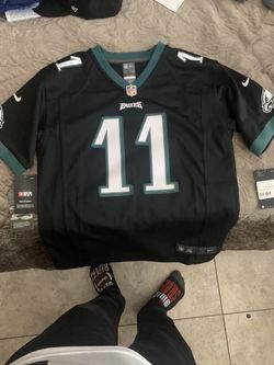 Black And Green Carson Wentz Philadelphia Eagles Jersey (Youth Large 14-16)