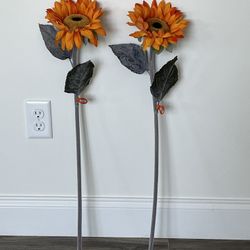 two sunflowers