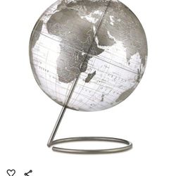 Replogle Globes Replogle 12" Crystal Marquise World Globe Transparent Silver 