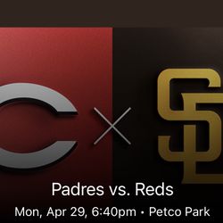 Padres V Reds Monday April 29