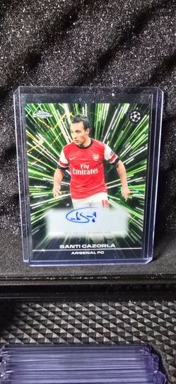 2025-26 Topps Chrome UCC Santi Cazorla Black Lazer Auto /99 Arsenal FC