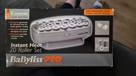 BaBylissPRO Ceramic Instant Heat 20 Roller Set (a hot roller hair styling kit)