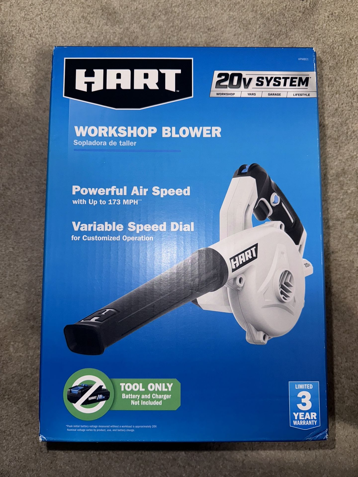 Hart 20v Workshop Blower (TOOL ONLY)
