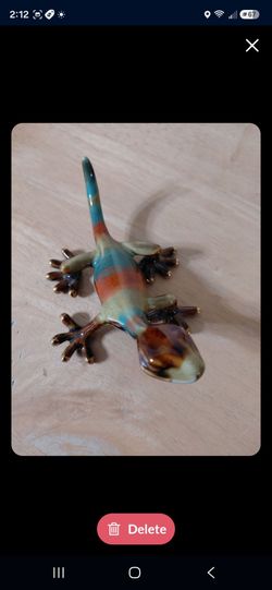 Golden Pond Ceramic Lizard 5"