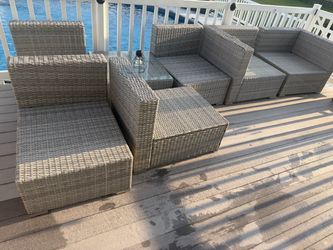 Used Wicker Outdoor Sectional Patio Set