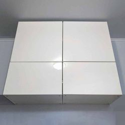 Ikea BESTA & SEKTION glossy white wall cabinet storage shelf cabinets with interior shelves