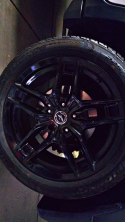 18 inch rims with tires.