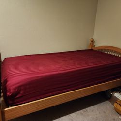 Mattress, Sheets, And Bedframe (Open To Slashing The Price)