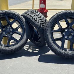NEW 22" Wheels Rims and Tires Chevy Silverado 1500 Tahoe Suburban GMC Sierra Dodge Ram Nissan Titan Armada Infiniti QX80