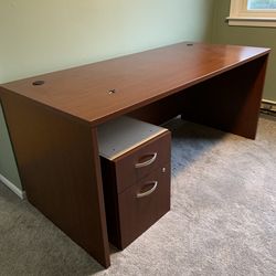 Desk and bookcase
