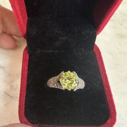 925 Sterling Silver , Designer Joseph Esposito Ring , Size 8.25 , Hallmarked  , Gorgeous Setting , 