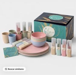 Wheat straw dinner set (24 pieces)