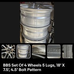 BBS Wheels 7.5x18” 5x4.5 Bolt Pattern In Good Shape