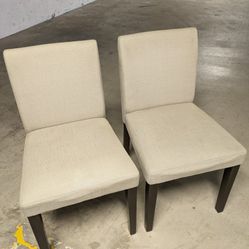 2 Cushioned Dining Chairs 