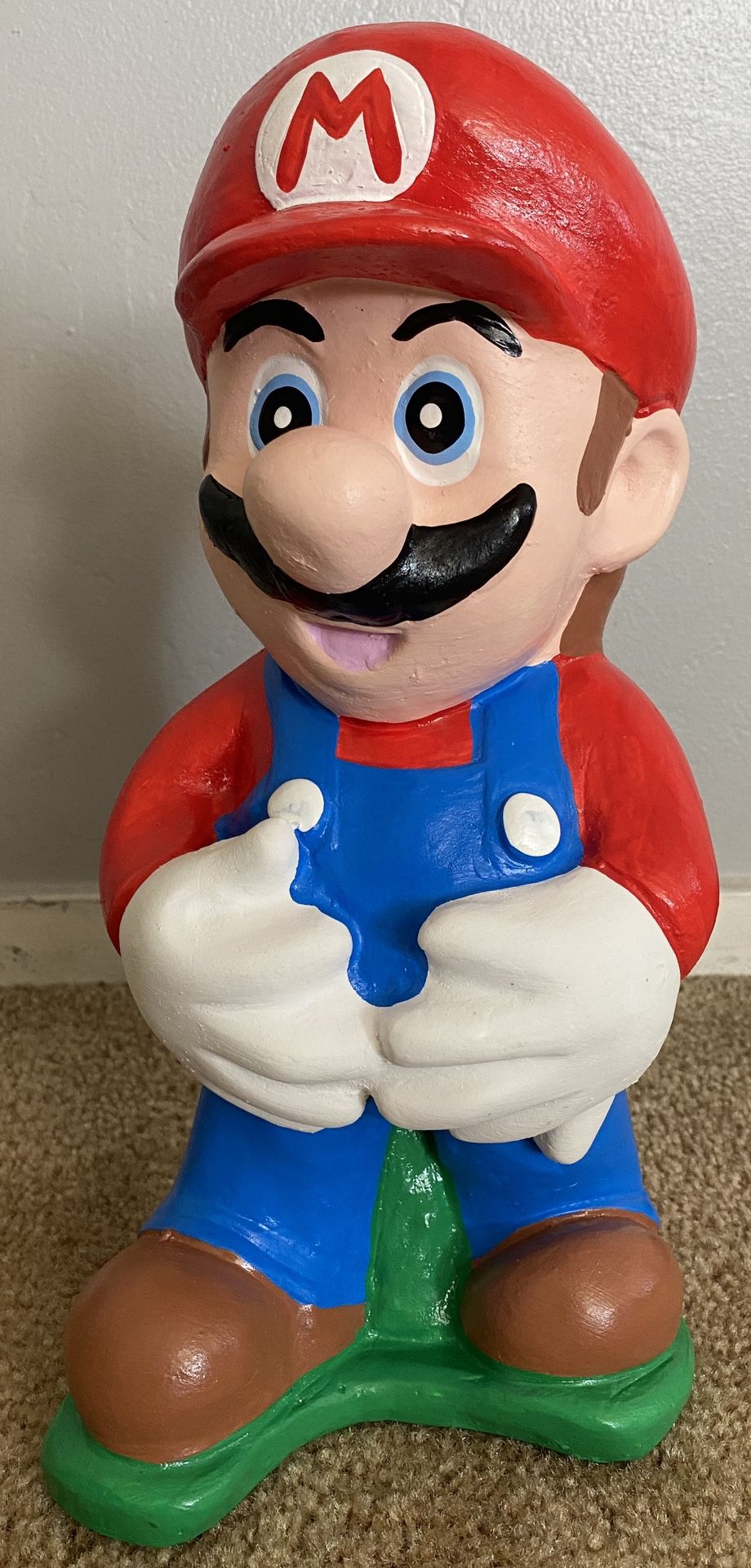 Vintage RARE Super Mario Bros Ceramic Coin Piggy Bank (Mario Party)