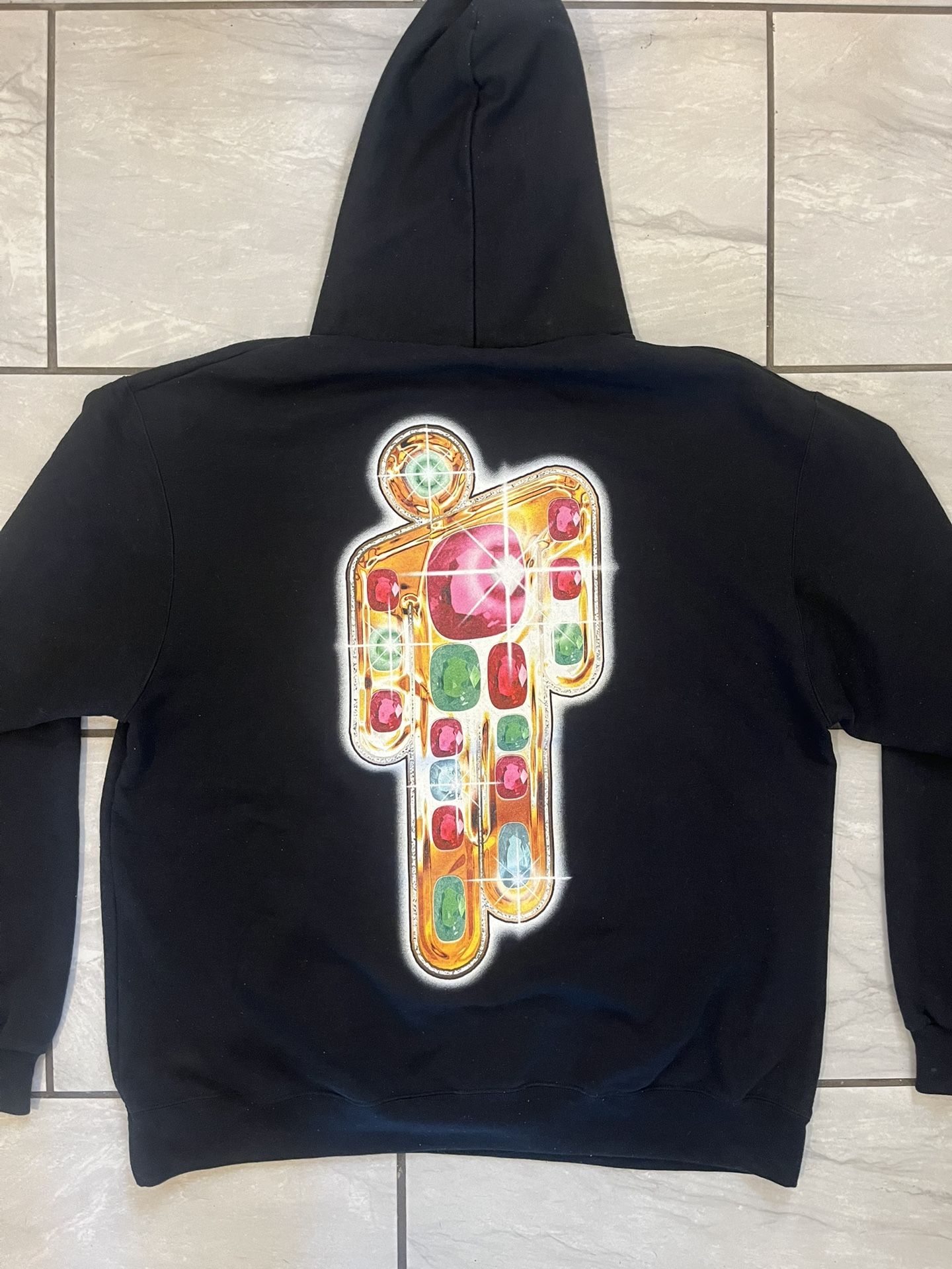 Billie Eilish X Dbruze Champion Hoodie Sweatshirt Size XL Double Sided