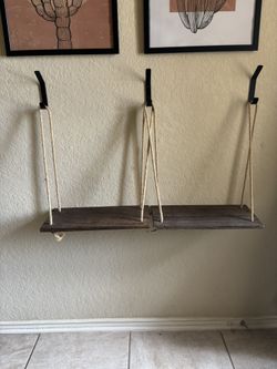 Hanging Wooden Shelves