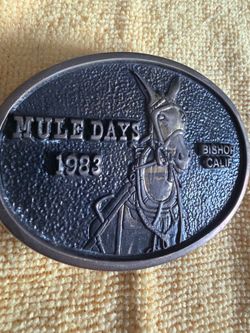 Bishop Ca Buckle Mule Days 1983 $25