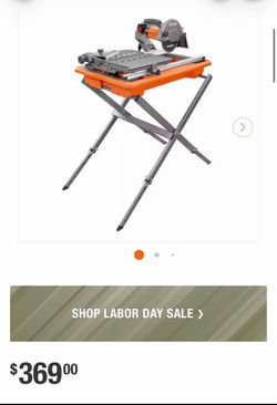 RIDGID 9-Amp 7 in. Blade Corded Wet Tile Saw with Stand