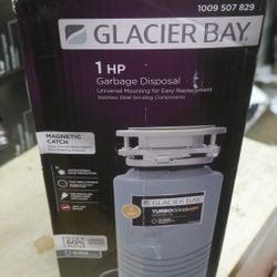 Glacier Bay TURBOGrind Max 1 hp. Cont. Feed Garbage Disposal w/ Power Cord. new 