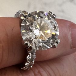 14k 4.86 Carat Lab Diamond Engagement Ring
