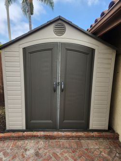 Lifetime 8x5 outdoor HARD resin plastic shed with double doors