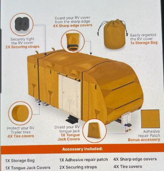 RV Camper Cover 27 TO 30 Ft