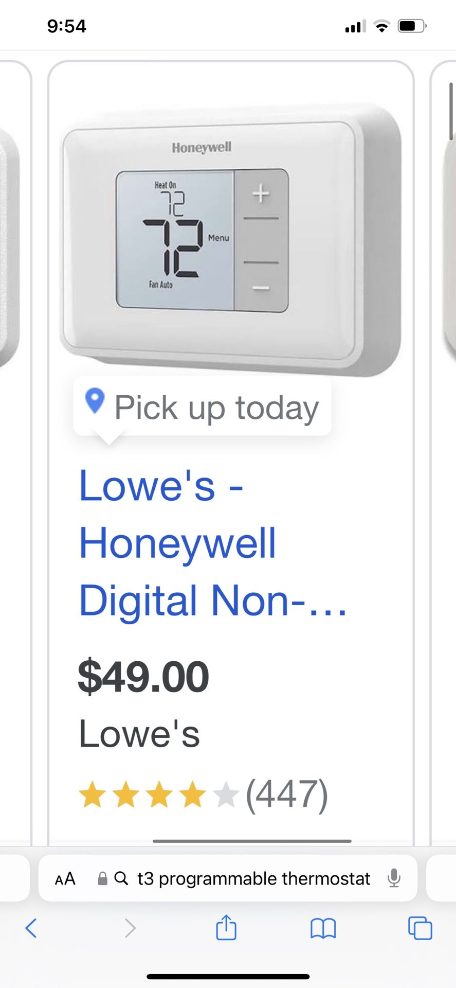 Honey Well Thermostat 