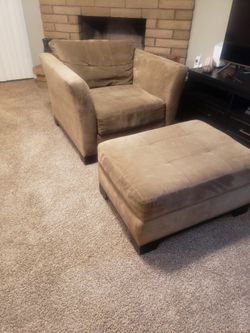 Large Chair With Foot Stool