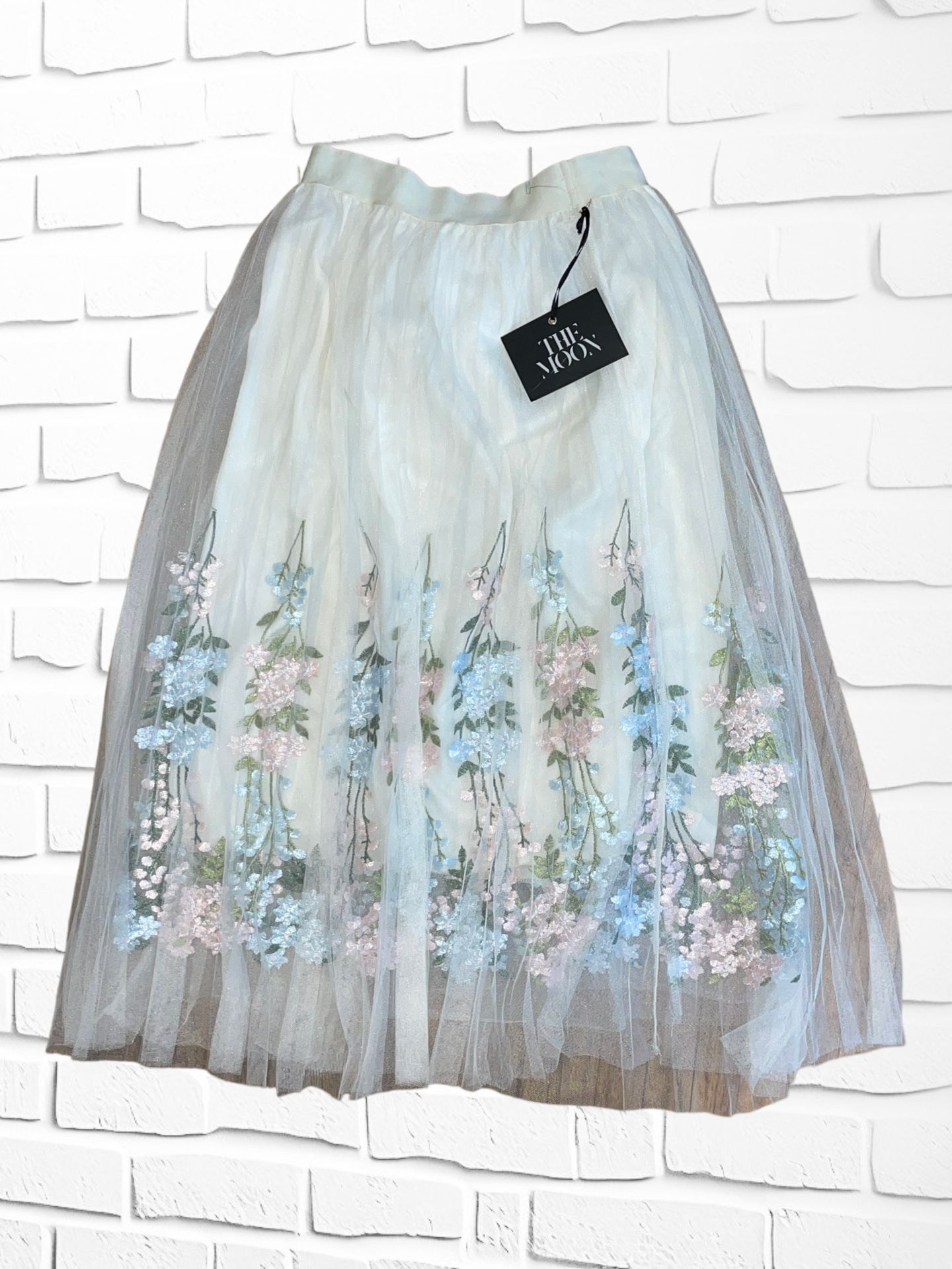 Moon Collection Los Angeles Women’s Size Small-Medium Tulle Floral Skirt • BNWT
