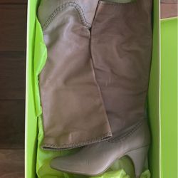 MaxStudio Taupe Knee High Boots