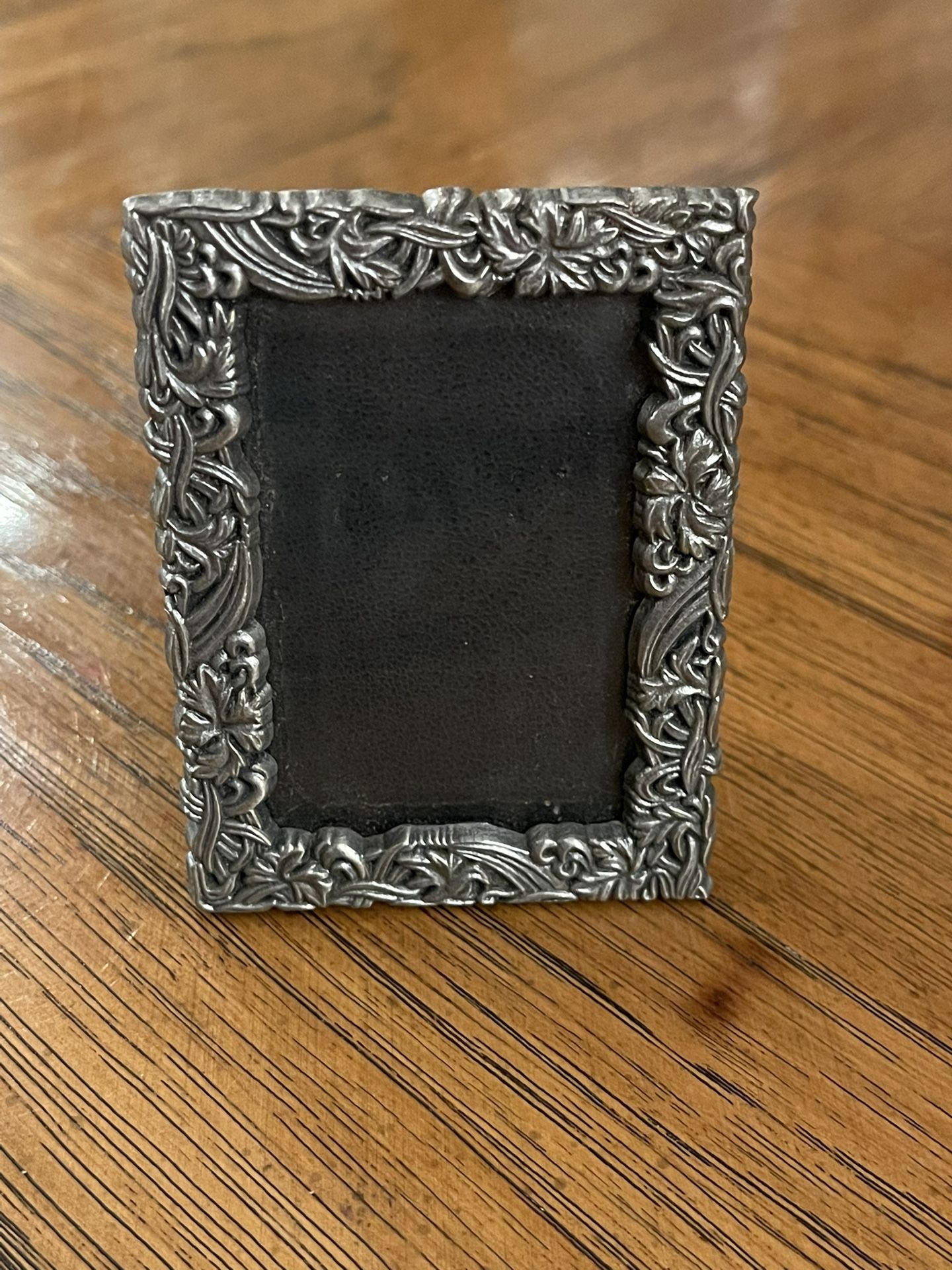 Metal Silver Colored Mini Picture Frame