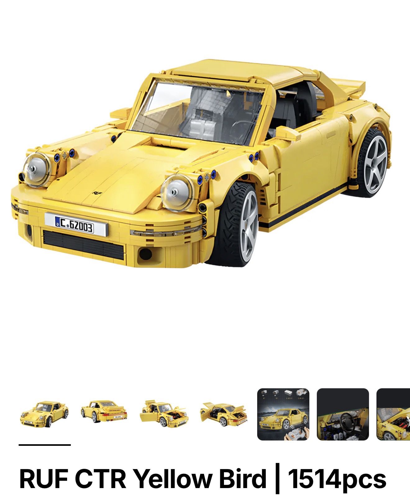 RUF CTR Yellow Bird. Building Blocks Model Kit