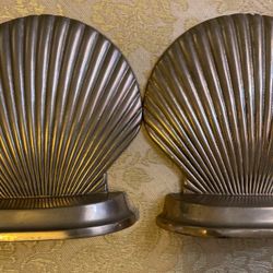 Vintage Seashell Bookends 