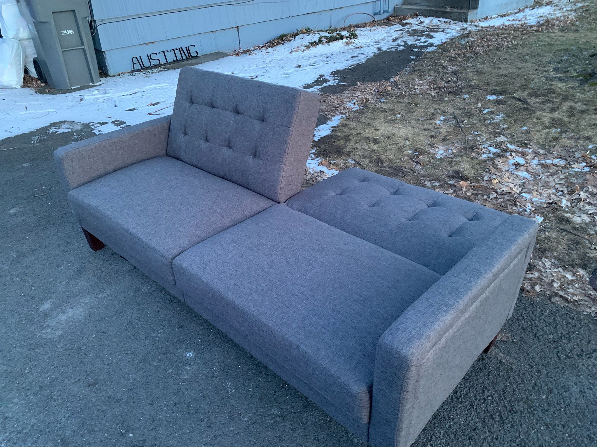 Gray Futon Sofa Great Condition