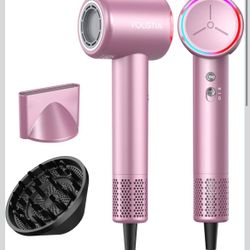 Pink Hair Dryer With Diffuser For Curly Hair