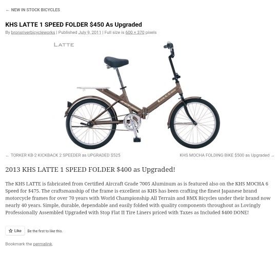 KHS Folding Bike