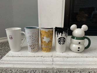 Starbucks and Disney mugs