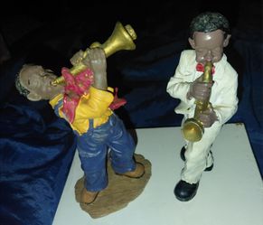 Vintage Hand Painted Jazz Musicians - 2pcs