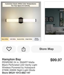 Hampton Bay Penrose 24in Smart LED Vanity Light