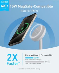 Anker MagGo iPhone & Samsung MagSafe Charger Compatible Stand
