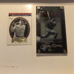 Babe Ruth And Mickey Mantle Vintage Cards