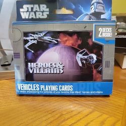 Cartamundi Star Wars Heroes & Villains Vehicles Playing Cards in Collectible Tin