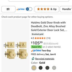 Gold door knobs