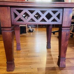 Solid Wood End Table 22” x 24” $30