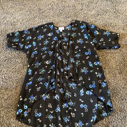 Girls Black And Blue Flower Duster Cardigan Size 2 By LulaRoe Fits Up To 5/6 #8