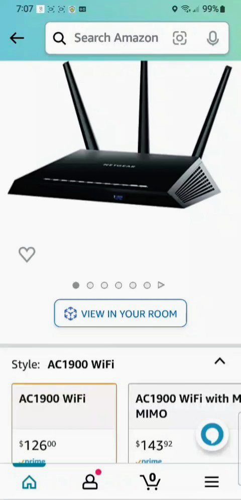 NETGEAR Nighthawk Smart Wi-Fi Router (R7000-100NAS) - AC1900 Wireless Speed (Up to 1900 Mbps) | Up to 1800 Sq Ft Coverage & 30 Devices | 4 x 1G Ethern